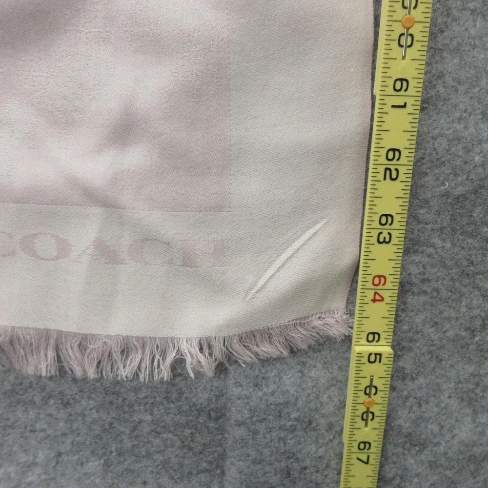 Coach Wool Scarf Womens One Size Blush Pink Horse & Carriage Jacquard F76395 New